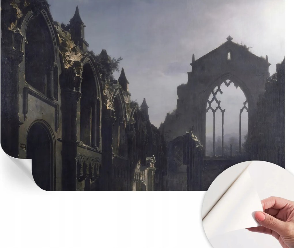 Öntapadós tapéta Divatos 3D fali ragasztóval Gótikus romok 104x70 cm