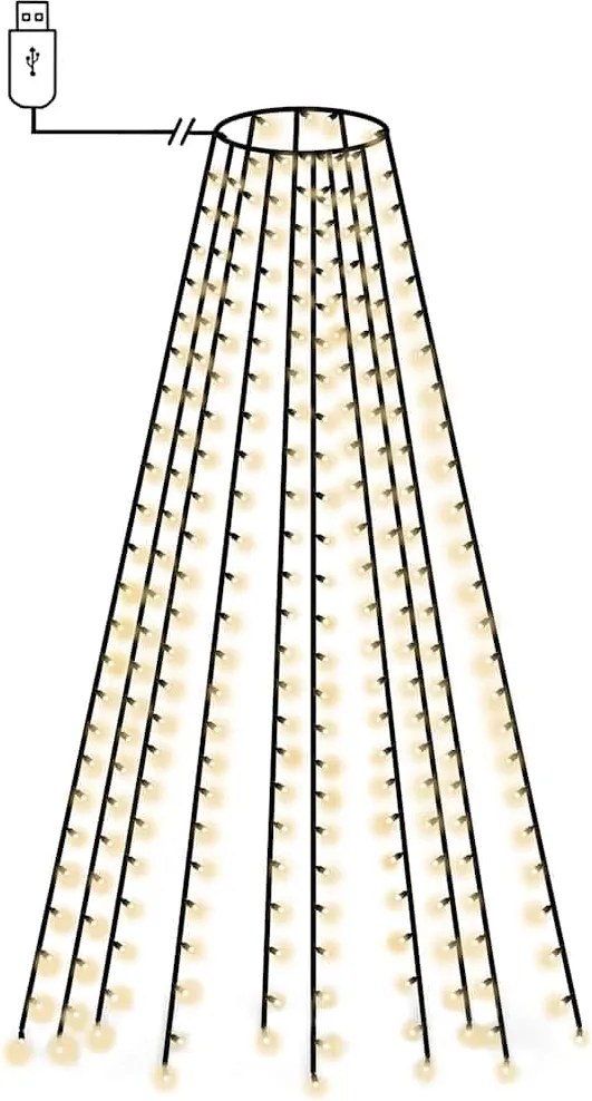 vidaXL 250 LED-es karácsonyi fényháló 250 cm