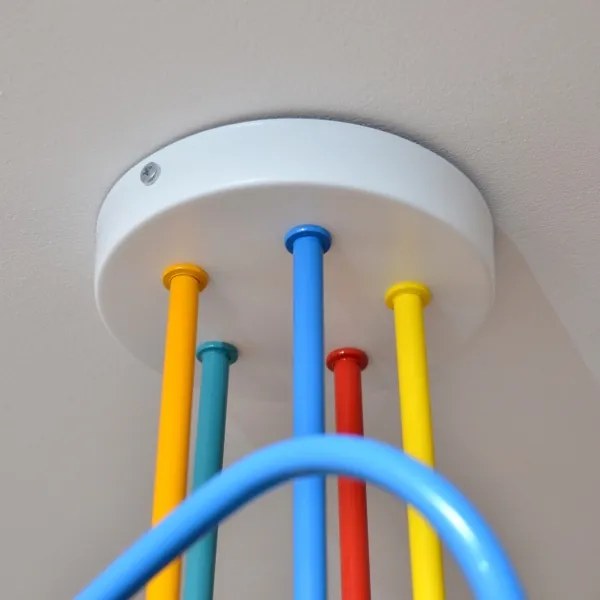 LED gyereklámpa OXFORD 5xE27/15W/230V mennyezeti