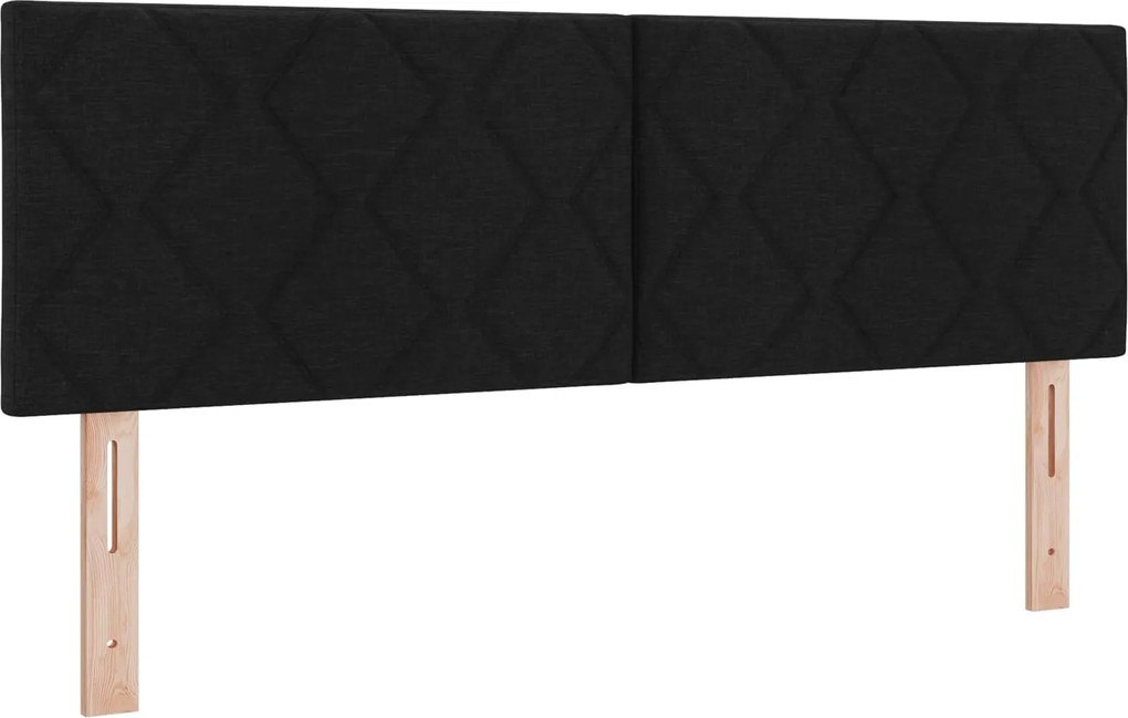 vidaXL Fejtámla Fekete 160 cm szövet