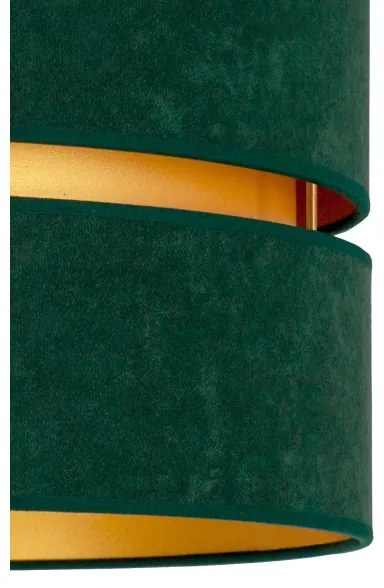 Duolla - Csillár zsinóron DUO 1xE27/15W/230V átm. 40 cm zöld/arany