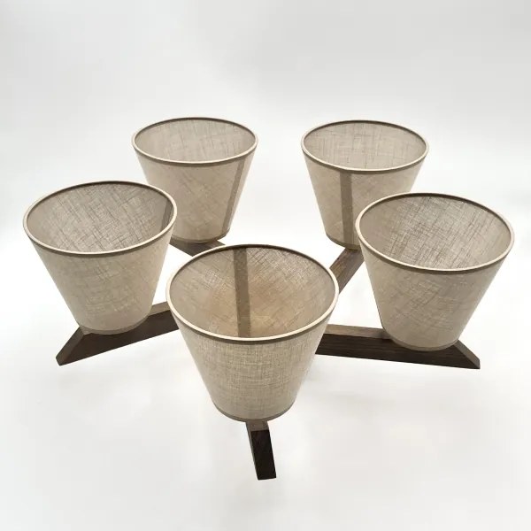 Brilagi - LED mennyezeti lámpa ANTHONY 5xE14/40W/230V dióbézs