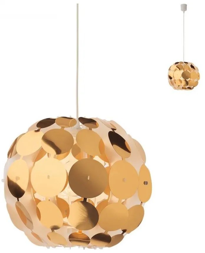 Redo 01-1508 - Csillár zsinóron ODEON 1xE27/42W/230V átm. 36 cm arany