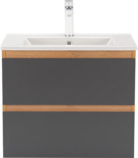 Vario Forte 60 alsó szekrény mosdóval tölgy-antracit