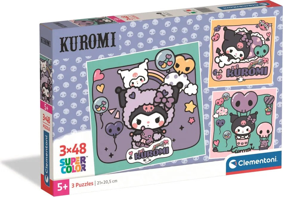 Hello Kitty Kuromi 3x48 db-os puzzle Clementoni
