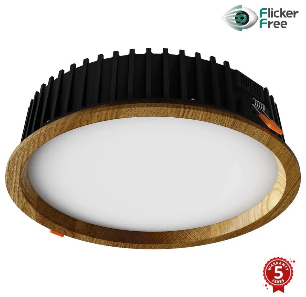 APLED - LED Lámpa RONDO WOODLINE LED/18W/230V 4000K átm. 26 cm tölgy tömör fa