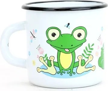 Zománcozott gyerek bögre 8 cm, 0,35 l Béka