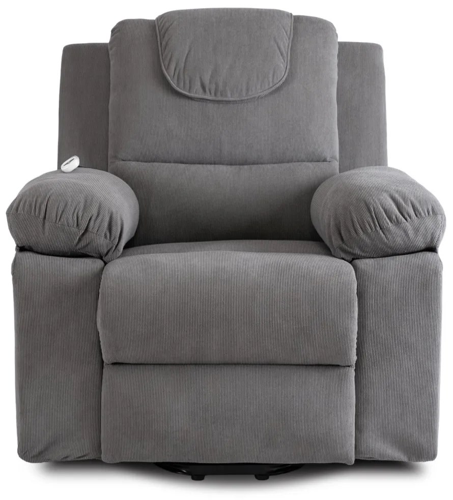 Elektromosan Vezérelhető Masszázsfunkciós Relaxfotel Szürke Színben, Felállást Segítő Funkcióval. FENIX