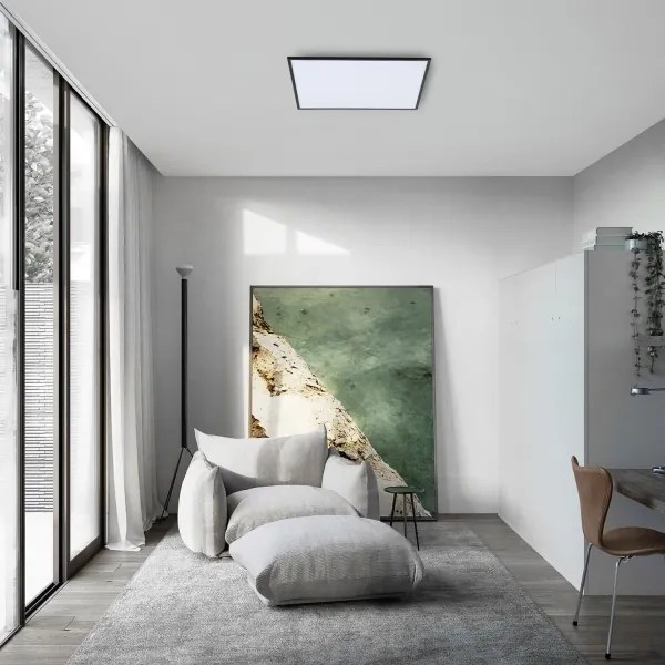 Brilagi - LED Dimmelhető lámpatest SLIMFRAME LED/58W/230V 60x60 cm fekete + távirányító