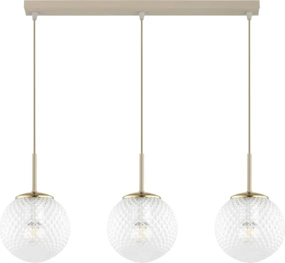 Brilagi - Kábeles függőlámpa STELLA 3xE27/60W/230V bézs/arany