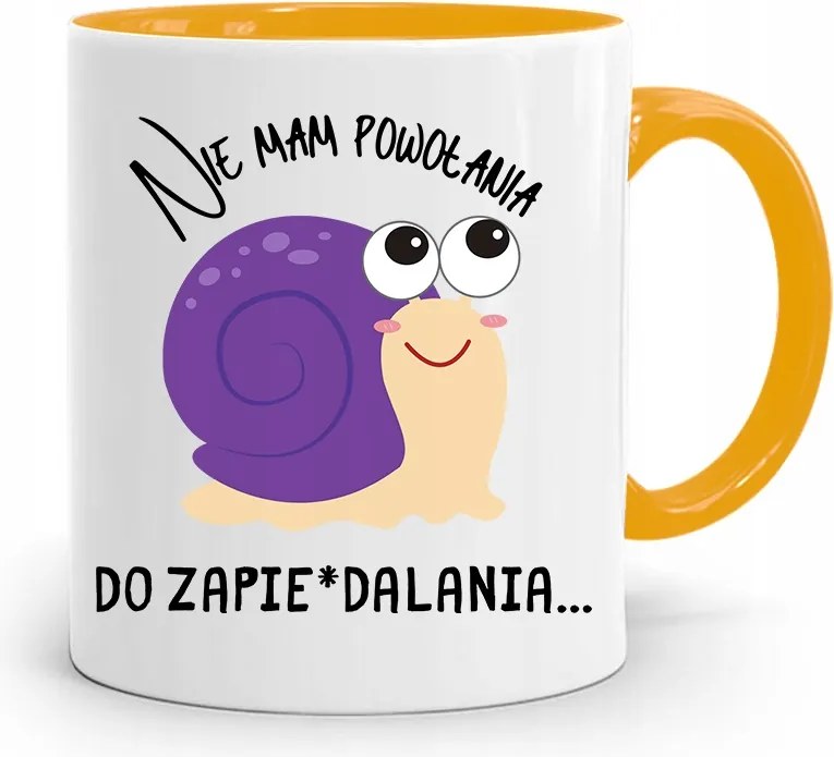 Sárga Vicces Bögre Vicces Nincs Hivatásom fényképes nyomtatással