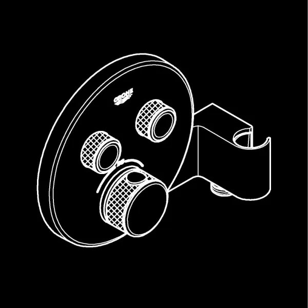 GROHE 29120000 - GROHTHERM SMARTCONTROL termosztátos falba süllyesztett zuhanycsaptelep + krómozott tartó