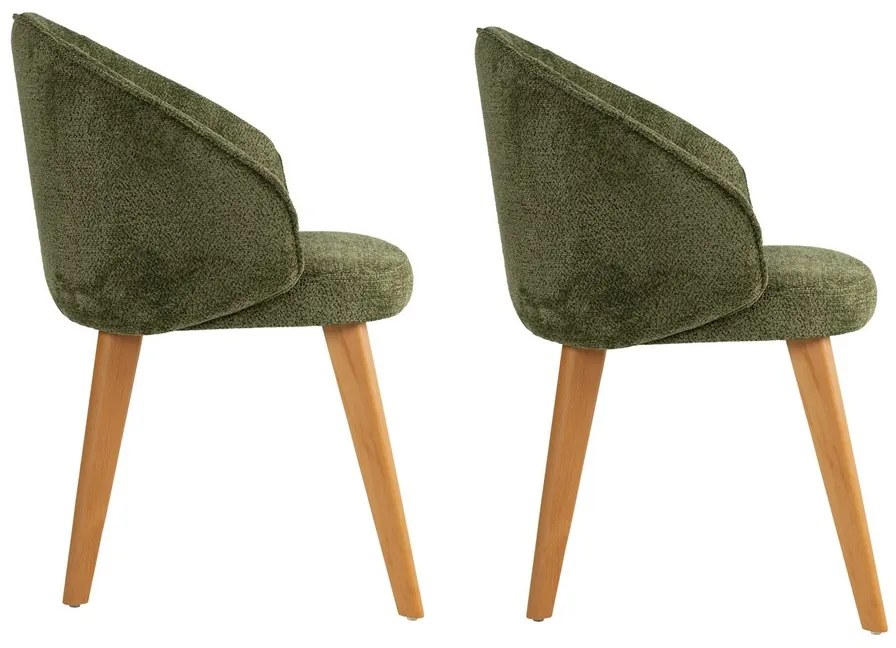 Bentley Green and Dark Oak étkezőszék szett, 2 db