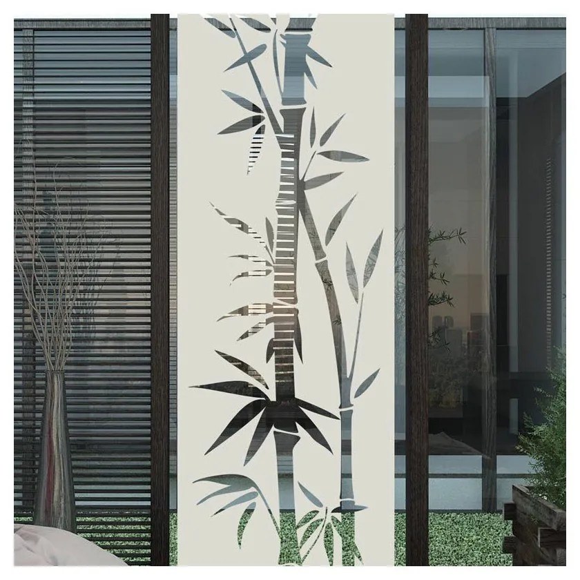 Bamboo vízálló zuhanyajtó matrica, 195 x 55 cm - Ambiance
