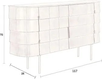 Aranyszínű fém komód 117x70x26 cm Hanna – Dutchbone