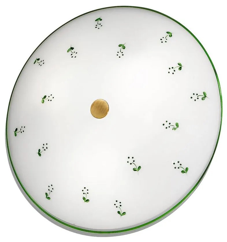 Kolarz 731.U13.4.21-Mennyezeti lámpa NONNA 3xE27/60W/230V átm. 42 cm zöld/réz