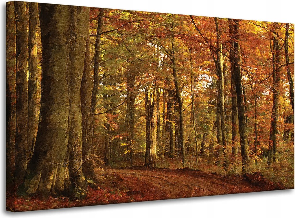 Vászonkép Pasztell stílus Fák Erdő Ősz 100x60 cm