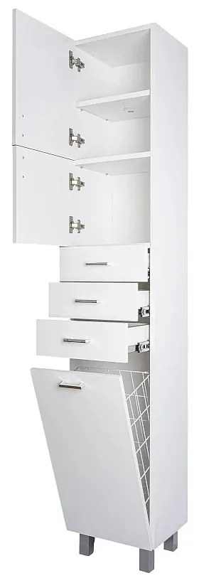 Viva STYLE fürdőszobai ÁLLÓSZEKRÉNY 192 magas szennyestartós - BALOS - 35 x 28 x 192 cm