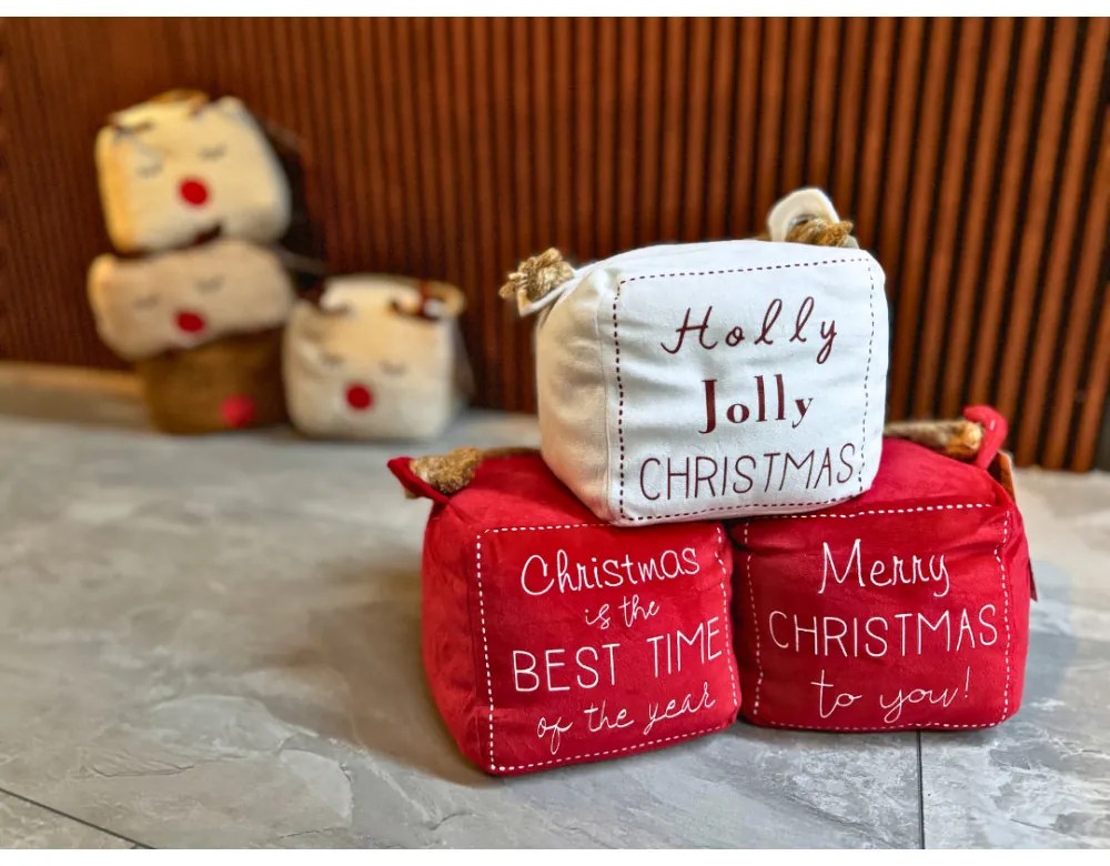 Christmas plüss ajtótámasz többféle mintával