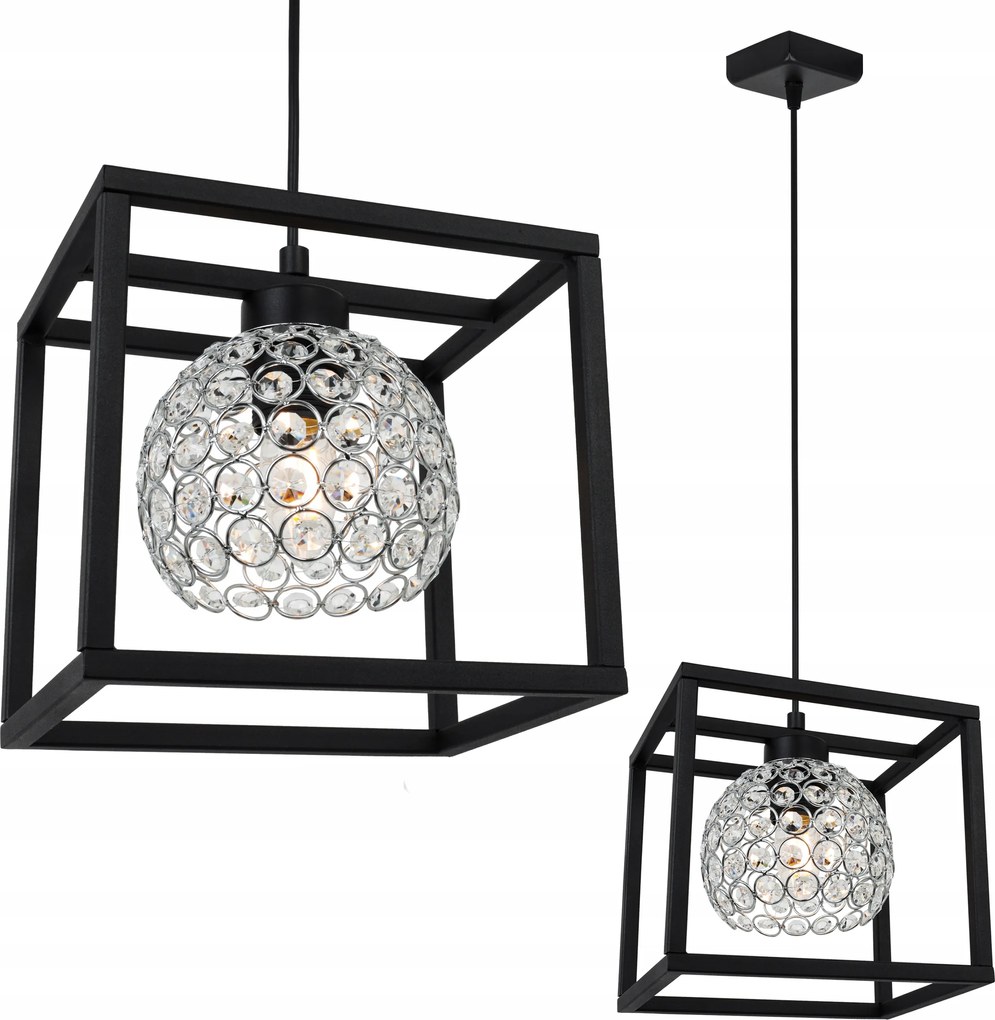 Mennyezeti Lámpa Lógó Csillár Egy Ketrec Elegáns Üveg Gömb