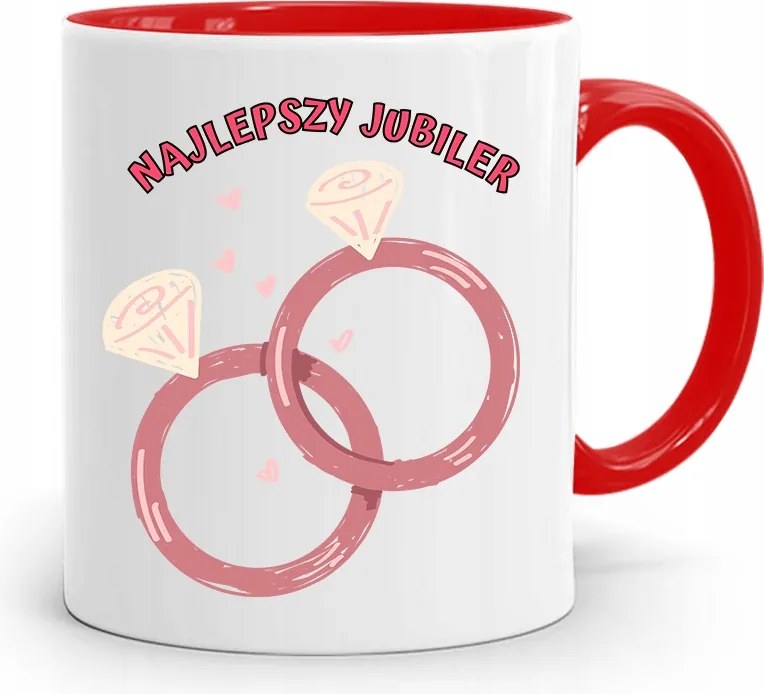 Ékszerésznek Piros Bögre Legjobb Ékszer nyomott mintával