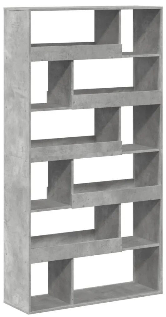 betonszürke szerelt fa könyvespolc 100 x 33 x 187,5 cm