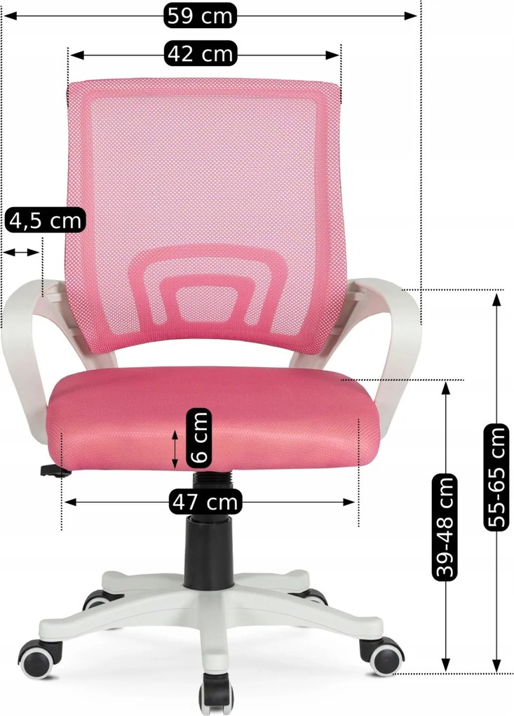 Forgószék rózsaszín színben. NATE