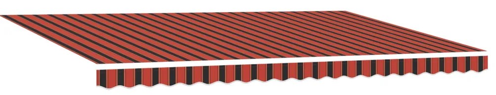 Behúzható napellenző Narancs és Barna 500 ×300 cm Szövet és Fém