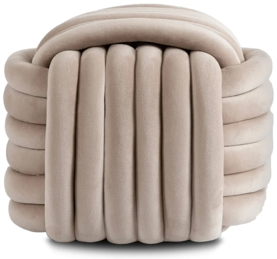 MAGMA krémszín fonott puff