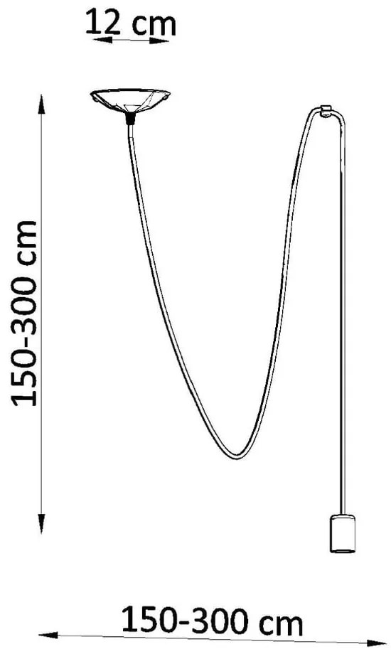 Fekete függőlámpa Spider – Sollux