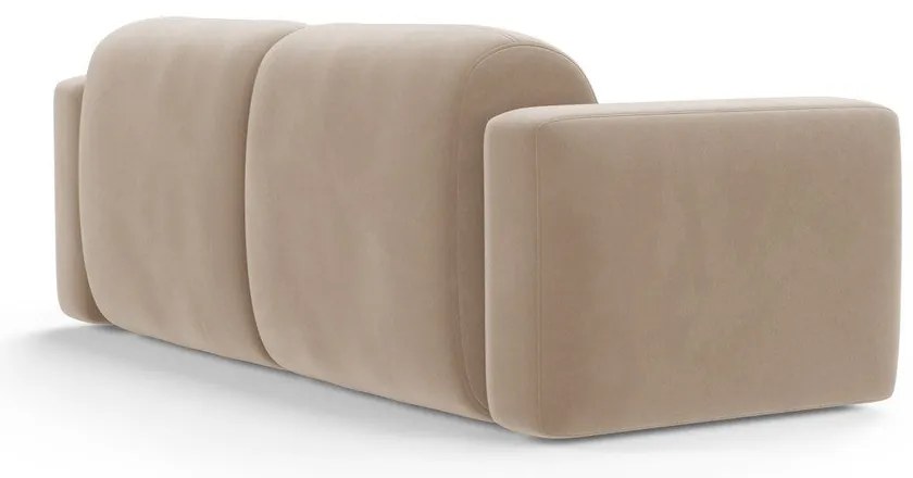 Bézs bársony kanapé 220 cm Strino – Cosmopolitan Design