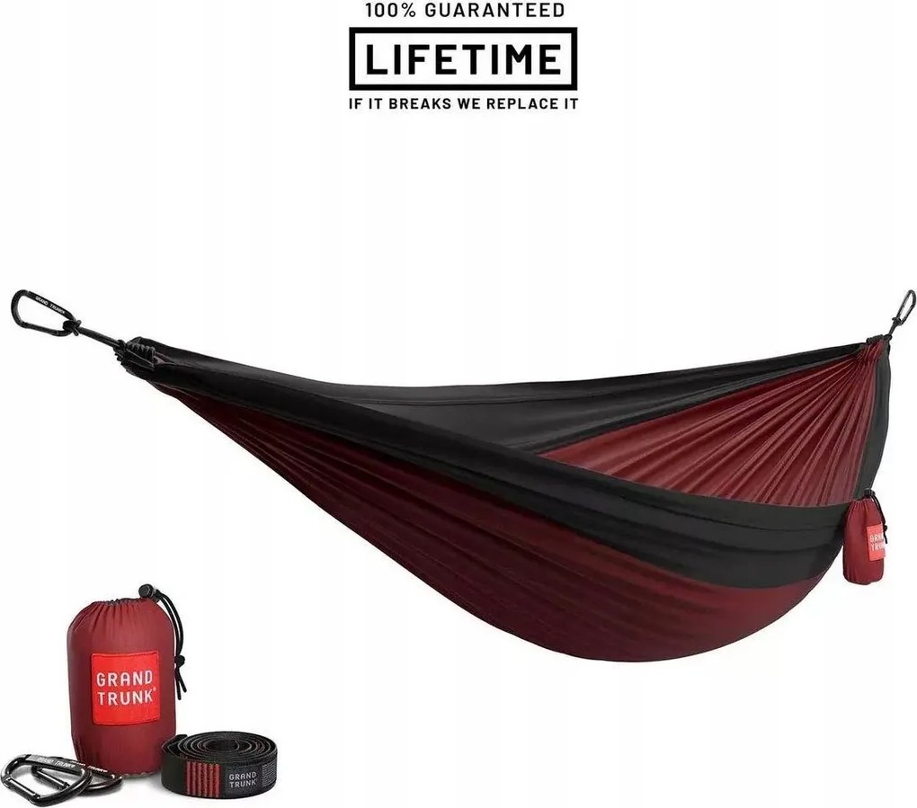 Grand Trunk Double Deluxe függőágy hevederekkel Crimson (bordó)