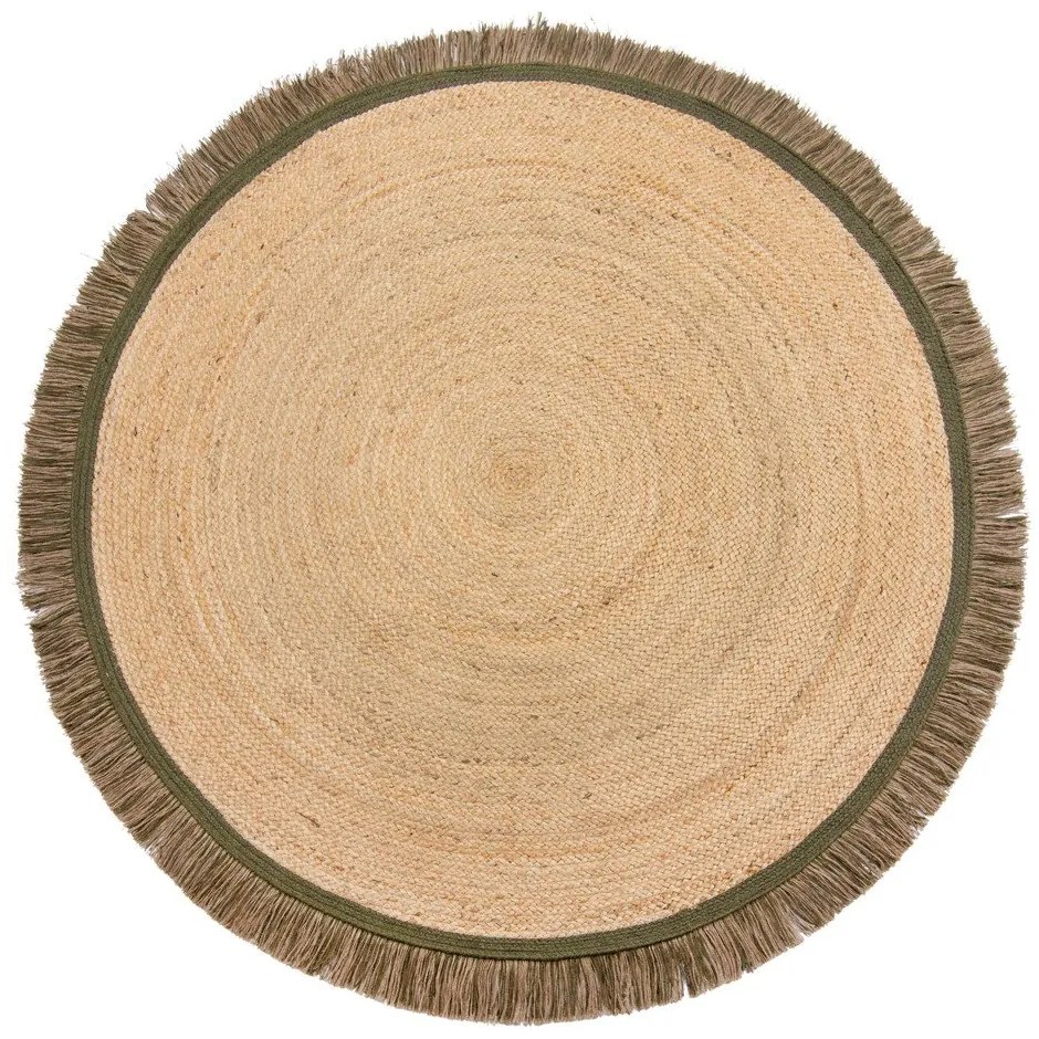 Natúr színű kerek szőnyeg ø 180 cm Kahana – Flair Rugs