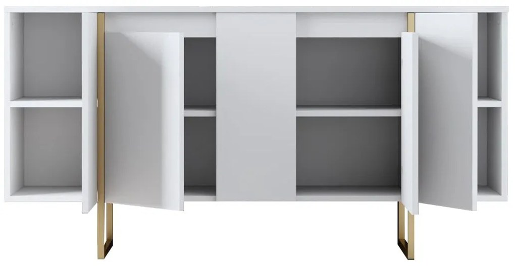 Konzolasztal Luxe - White, Gold