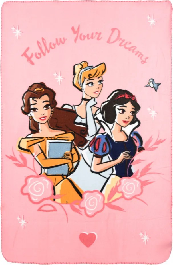 Disney Hercegnők Follow Your Dreams polár takaró 100x150cm
