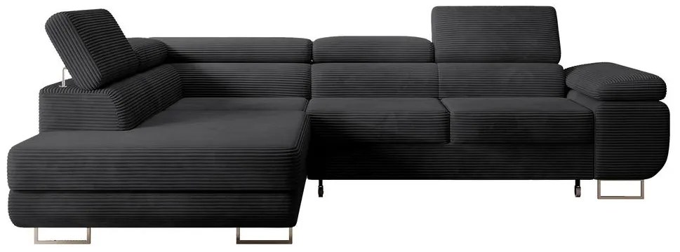 Sarokkanapé Stiletto (B) (fekete + ezüst). Akció -15%. 1099688