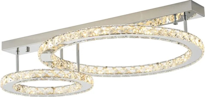 ZUMA LINE MX3713-2-3CT GIRONA Kristály Mennyezeti Lámpa Króm LED IP20