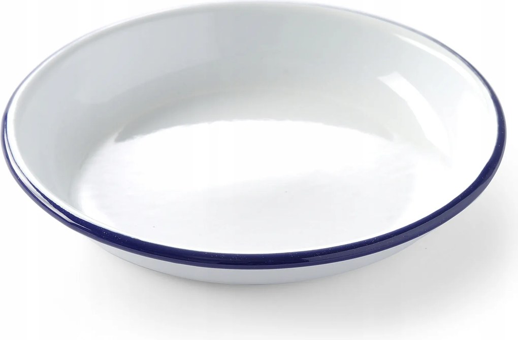 Mély Leveses Tányér Zománcozott Fehér Retro Gasztronómiai Stílus Hendi