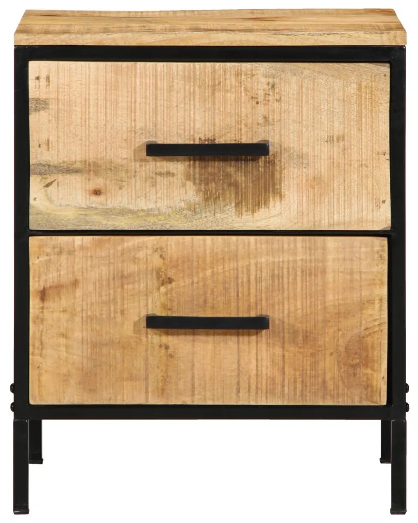 Éjjeliszekrény fiókkal 2 pcs Barna és fekete 40 x 35 x 50 cm