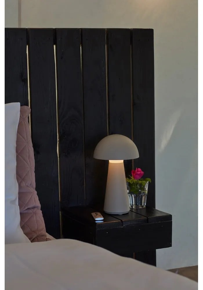 Szürke LED asztali lámpa távirányítóval (magasság 28 cm) Sam – Sirius