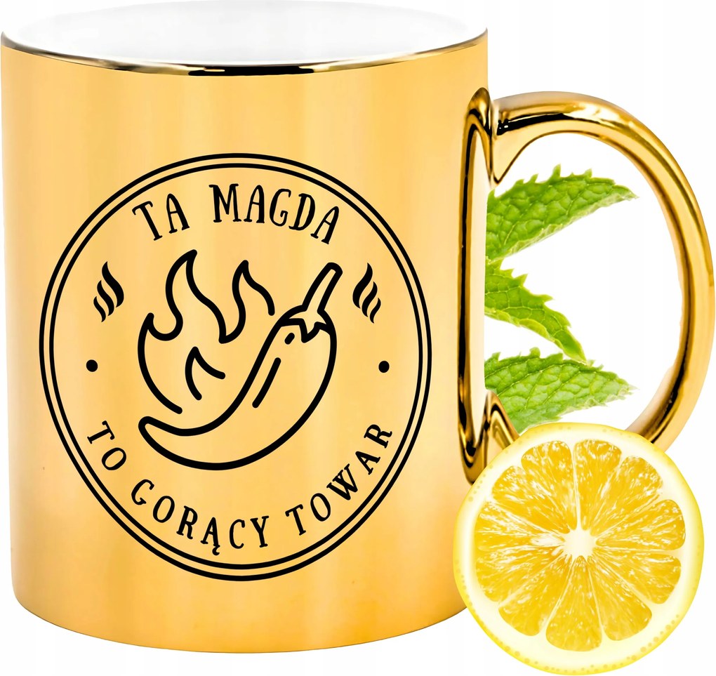 Prémium Arany Csillogó Bögre Magdinak Ajándék Nyomtatott Fotóval