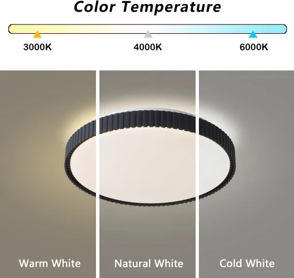 Brilagi - LED dimmelhető mennyezeti lámpa CORVO LED/72W/230V 3000-6000K fekete átm. 50 cm+távirányító