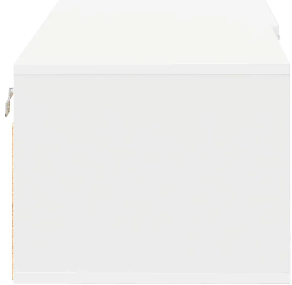TV szekrény fiókkal polcokkal Fehér 100.5 x 39 x 30 cm Faanyag