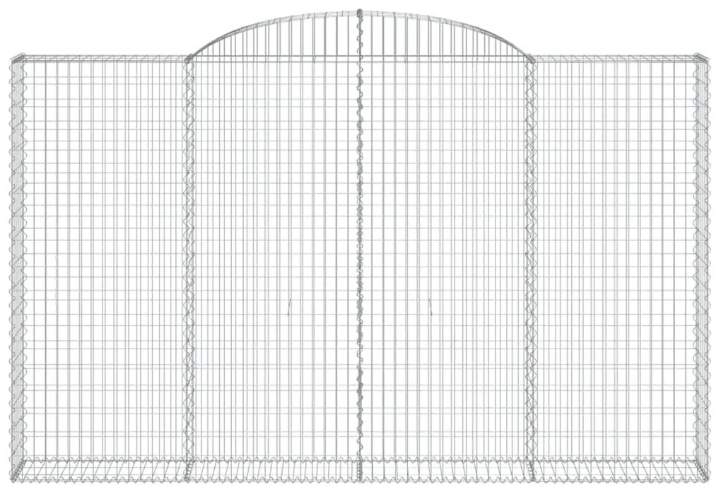4 db íves horganyzott vas gabion kosár 300x30x180/200 cm