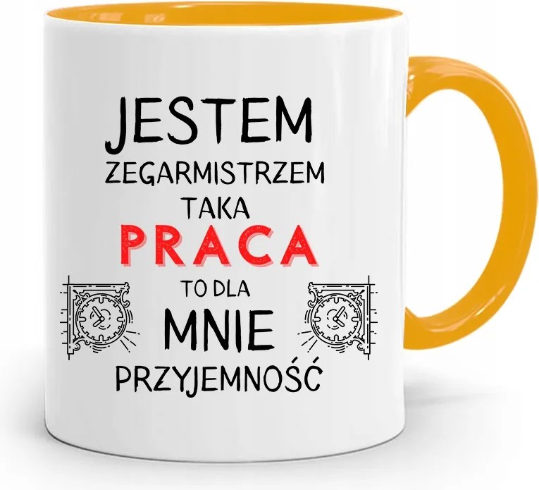 Sárga Bögre Óramesternek Nekem Öröm fényképes nyomtatással