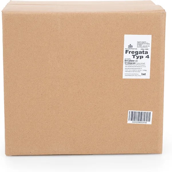 Pezsgőspohár készlet, 6db, 150 ml, rózsaszín, FREGATA TYP 4