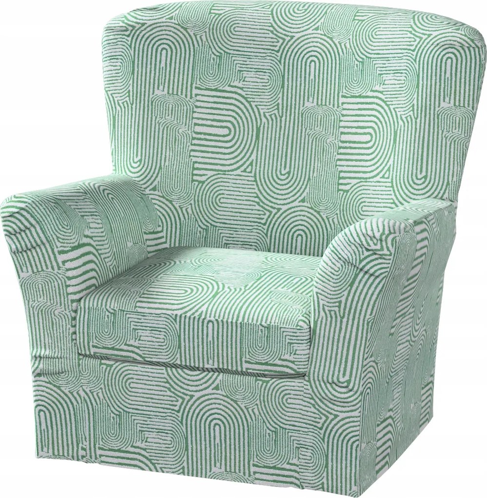 Tomelilla magas fotelhuzat Ikea menta-ecru fülekkel