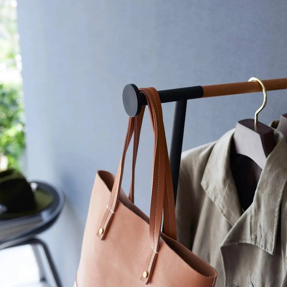 Fekete fém fali fogas 38,5 cm Tower – YAMAZAKI