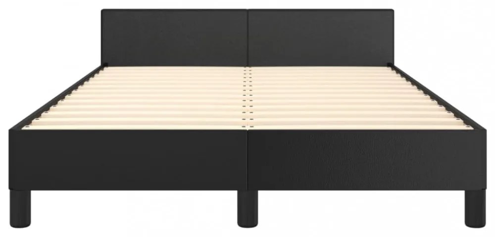 vidaXL fekete ágykeret fejtámlával matrac nélkül 120x200 cm