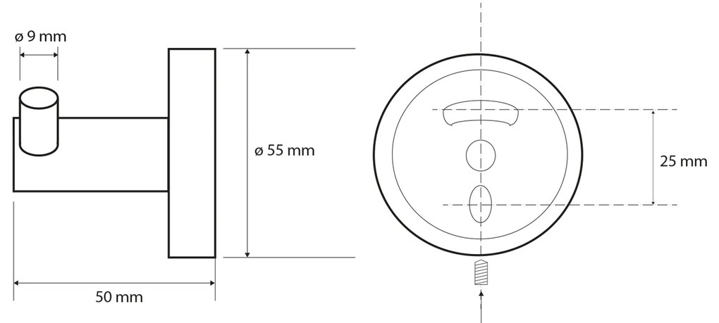 Sapho, X-ROUND E Dupla horog, króm, XR202